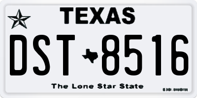TX license plate DST8516