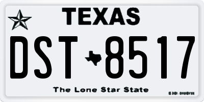 TX license plate DST8517