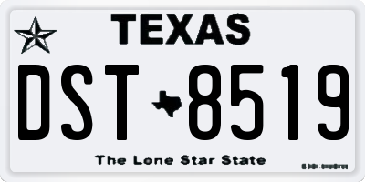 TX license plate DST8519