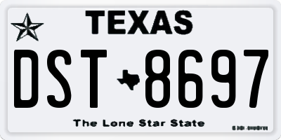 TX license plate DST8697