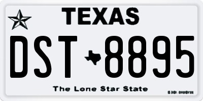 TX license plate DST8895