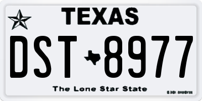TX license plate DST8977