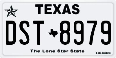 TX license plate DST8979