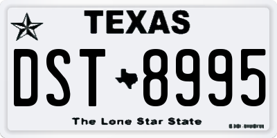 TX license plate DST8995