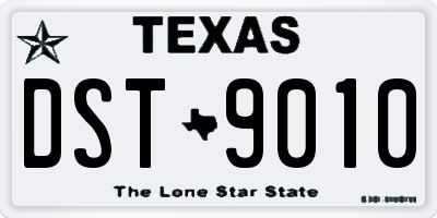 TX license plate DST9010