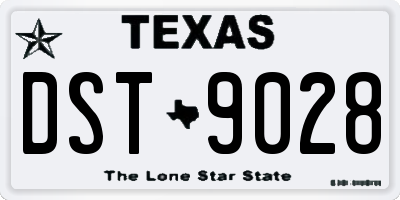TX license plate DST9028