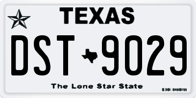 TX license plate DST9029