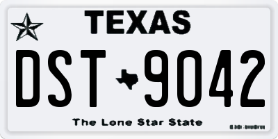 TX license plate DST9042