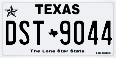 TX license plate DST9044