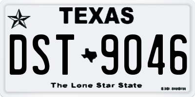 TX license plate DST9046