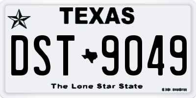 TX license plate DST9049