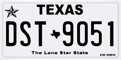 TX license plate DST9051