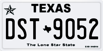 TX license plate DST9052