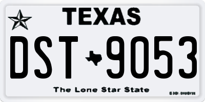 TX license plate DST9053