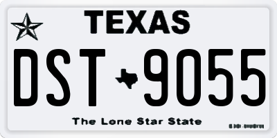 TX license plate DST9055