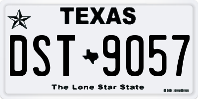 TX license plate DST9057