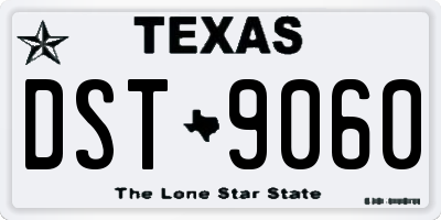 TX license plate DST9060