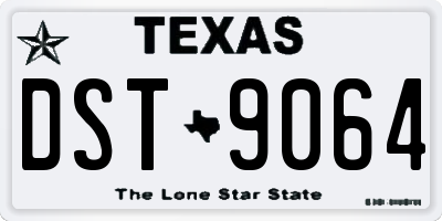 TX license plate DST9064