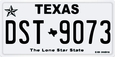 TX license plate DST9073