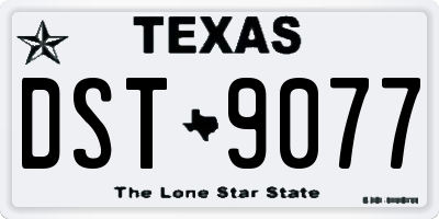 TX license plate DST9077