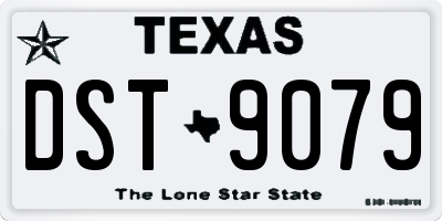 TX license plate DST9079