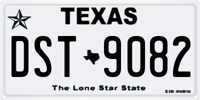 TX license plate DST9082
