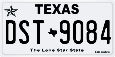 TX license plate DST9084
