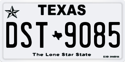 TX license plate DST9085