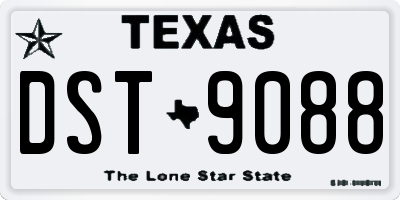TX license plate DST9088