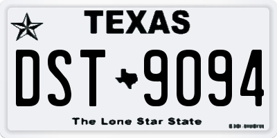 TX license plate DST9094