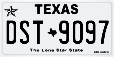TX license plate DST9097