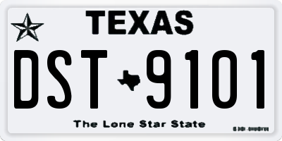 TX license plate DST9101