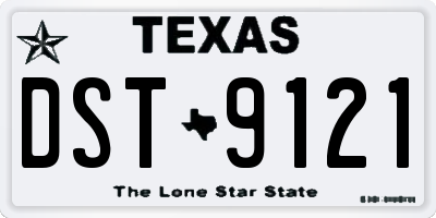 TX license plate DST9121