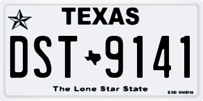 TX license plate DST9141