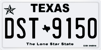 TX license plate DST9150