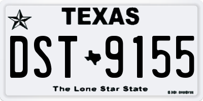 TX license plate DST9155