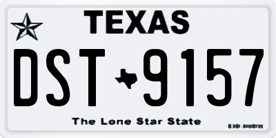 TX license plate DST9157