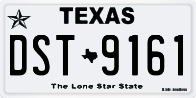 TX license plate DST9161