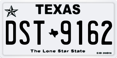 TX license plate DST9162