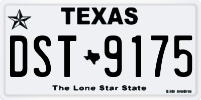 TX license plate DST9175
