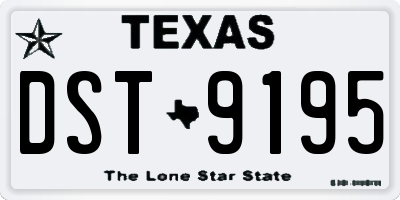 TX license plate DST9195