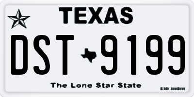 TX license plate DST9199