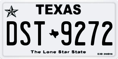TX license plate DST9272