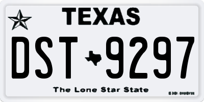 TX license plate DST9297