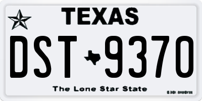 TX license plate DST9370