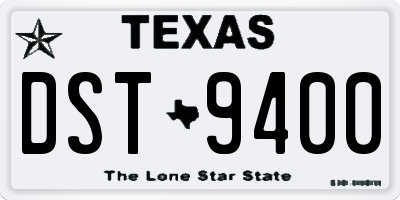 TX license plate DST9400