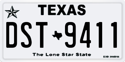 TX license plate DST9411
