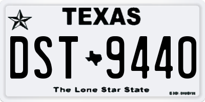 TX license plate DST9440