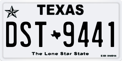 TX license plate DST9441