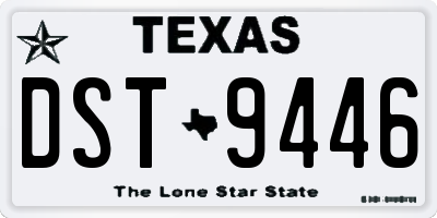 TX license plate DST9446